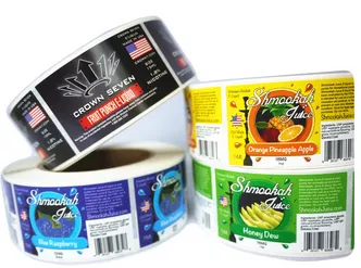 Custom colorful printing food sticker label