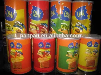 Tubed potato chips OEM crispy snacks halal food