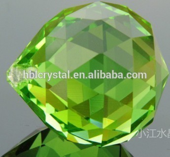 New design green color 30MM crystal ball pendants for lighting