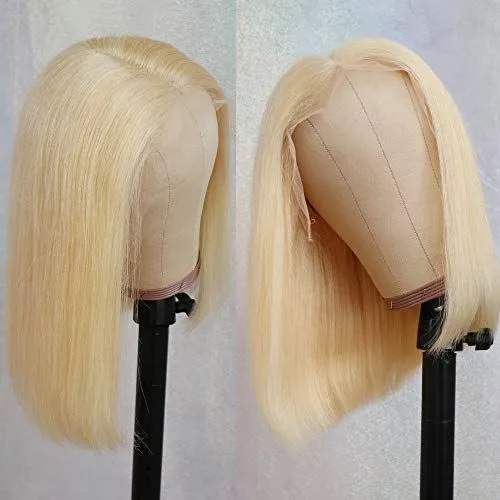 10a 10" 12" 14" 16" Wholesale Brazilian Virgin Human Hair Cuticle Aligned T Part 613 Lace Frontal Bob Wig