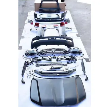PP Plastic Car Bumpers for Toyota Land Cruiser LC200 2008-2015 to 2016-2020 Model Conversion Kit