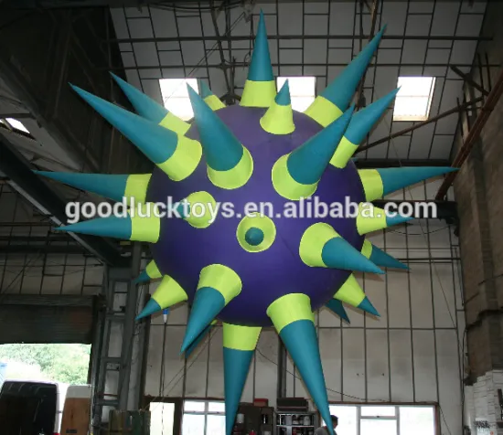 night club decoration the inflatable spiky ball with LED remote lights