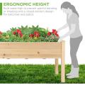 48x24x30in Raised Garden Bed Elevated Wood Planter Box