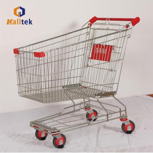 China Asian Metal Supermarket Shopping Trolley Supplier
