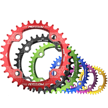 Mountain Bike Crankset: Round Narrow Wide Chain Wheels with 104 BCD in Various Teeth (32T, 34T, 36T, 38T)