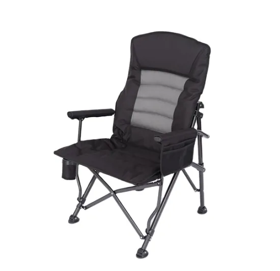 Adjustable Metal Relax Reclining Folding Camping Chair with Armrest