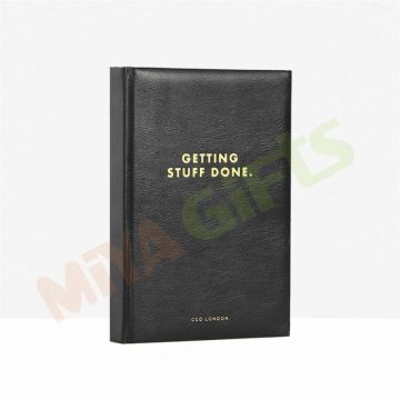Personalized Pink Vegan Leather Hardcover Notebook & Planner