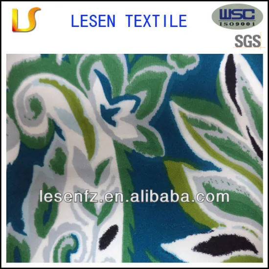 flower design printed chiffon fabric for women's dress 2013