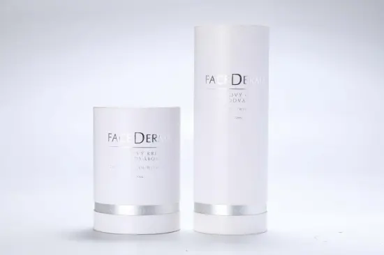Custom luxury silver tube white package Perfume box