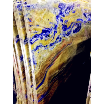 Semi Precious Blue Granite Clear Transparent StoneTiles