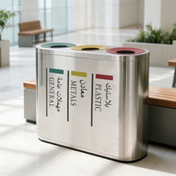 Customized Metal Trash Can for Indoor Public Areas