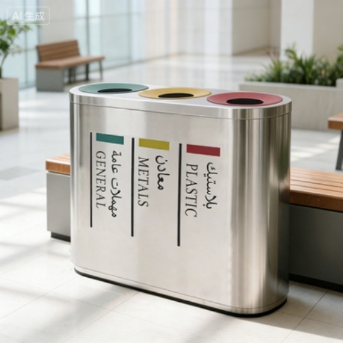 Customized Metal Trash Can for Indoor Public Areas
