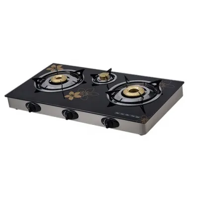 Glass Desktop 3 Burner Gas Stove