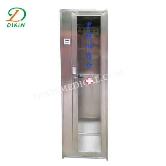 Single door stainless steel endoscope storage cabinet