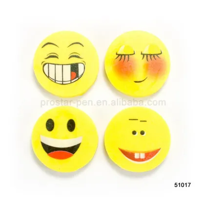 smiling face shaped eraser smile student eraser