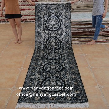 2.8'x10' Handwoven Pure Silk Gallery Runner Persian Rug