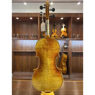 Flame Maple 4/4 Advanced Violin Handmade Oil Lack Violin
