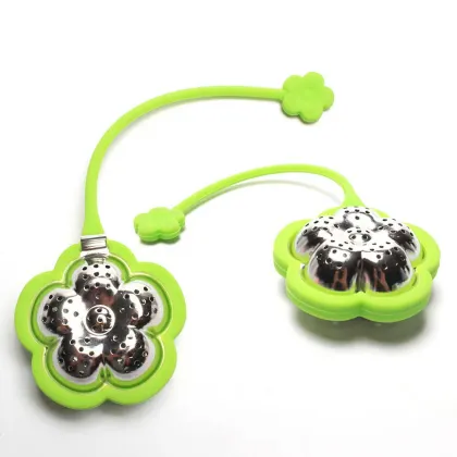 Silicone Flower Tea Strainer: Stainless Steel Tea Filter for Loose Leaf Tea