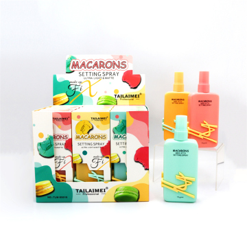 TAILAIMEI OEM Cosmetics Macarons Setting Spray - Makeup Fixing Finishing Touch Contour Matte Make Up Fix Spray
