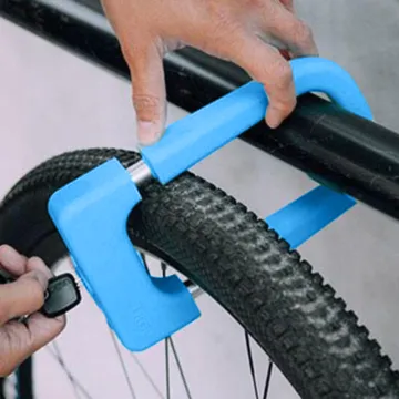 ULAC Anti Theft U Lock With 3*Backup Key Security Safety Locking Bicycle Cycling Accessories Wrap in Wear Resistant Silicone