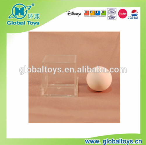 HQ8015 Clear Box + 1pc ball with EN71 standard for Promotion Toy