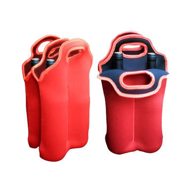 Insulated neoprene bottle cooler bag