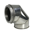 CE stainless steel double wall chimney pipe for wood stove flue pipe tee