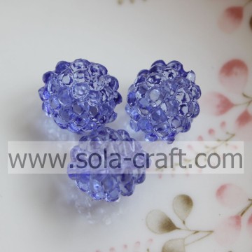 Cuentas de baya de cristal de imitación de color azul de 12x14 MM para pulsera de bricolaje