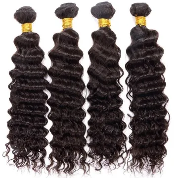 Best Quality 10A  Deep Wave Deep Curly Human Hair Weave Cuticle Aligned Hair Cheap Brazilian Human Hair Bundles