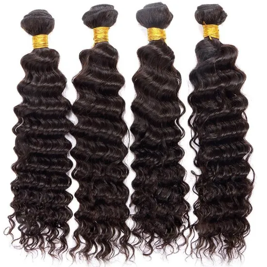 Best Quality 10A  Deep Wave Deep Curly Human Hair Weave Cuticle Aligned Hair Cheap Brazilian Human Hair Bundles