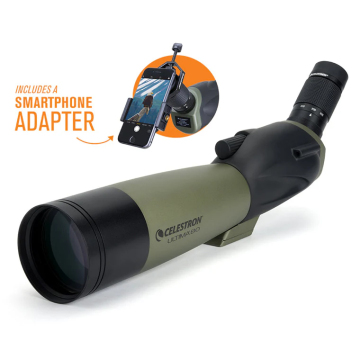 Celestron Ultima 20-60x80 Spotting Scope with Smartphone Adapter - Professional HD