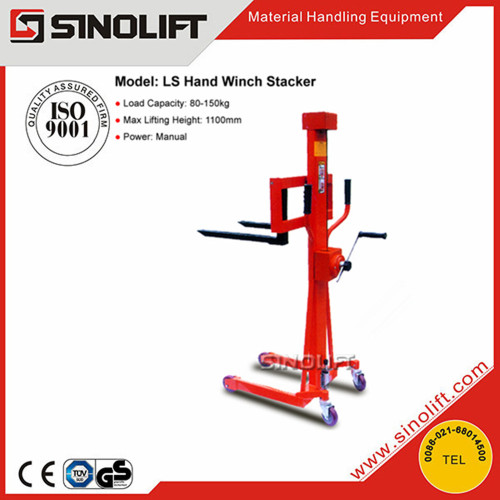 2016 SINOLIFT Mini Hand Winch Stacker for Europe with CE Certificate