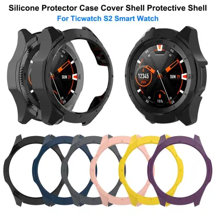 Silicone Protector Case For Ticwatch S2 Smart Watch Protective Case Cover Shell For Ticwatch S2 Cases Accessories