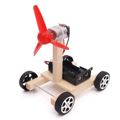 STEM Educational DIY Wooden Assembly Aerodynamics Car Toys