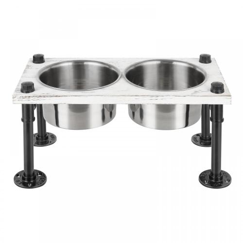 Freestanding Elevated Dog Bowls with Metal Stands