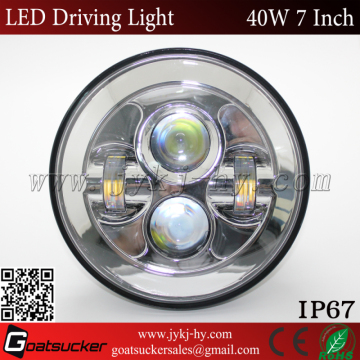 affordable HOT sale with high low beam black and chrome led projector halo headlights for jeep wrangler