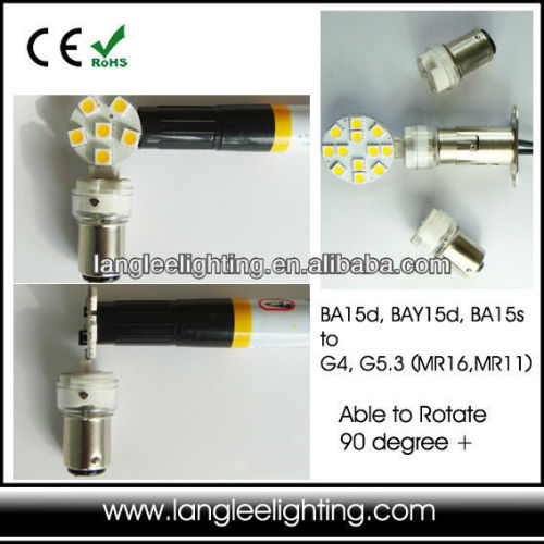 New Lamp Socket Adatpor Ba15d Bay15d To G5.3 Mr16 Mr11, High Quality