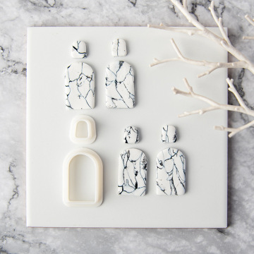 Stampo per orecchini in ceramica morbida geometrica intodiy - strumento fatto a mano fai -da -te