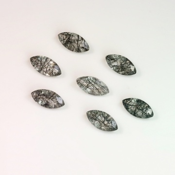 Natural Black Hair Crystal Stone Jewelry Loose Stones