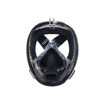 Inhale and exhale breathing system snorkeling mask