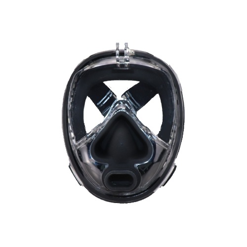 Inhale and exhale breathing system snorkeling mask