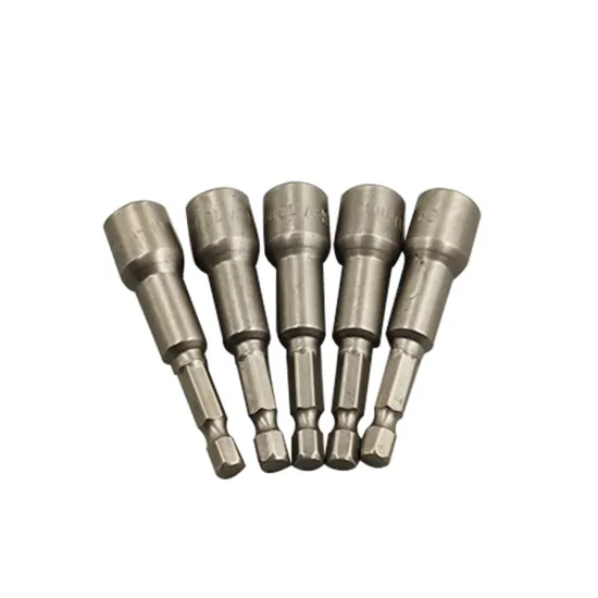Professional TOOLJOY 1/4" Hex Socket Magnetic Nut Driver Bit Adapter with CRV Steel - Hand Operated Drill Hole Tool