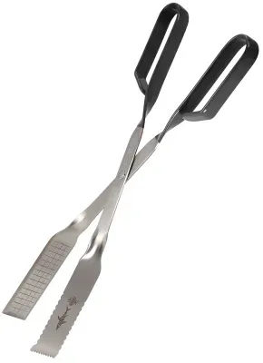 BBQ Grill Tongs for Outdoor Grilling Scissor Metal Food Stainless Steel Tongs