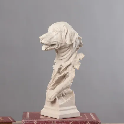 house decoration resin wolf head sculpture