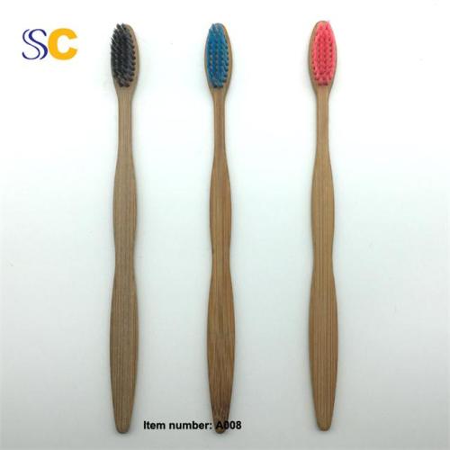 Escova de dentes de cerdas de bambu por atacado de Eco Friendly