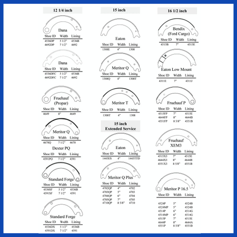 manufacturer brake lining MC807960 41039-Z5012 MC807948 for japanese