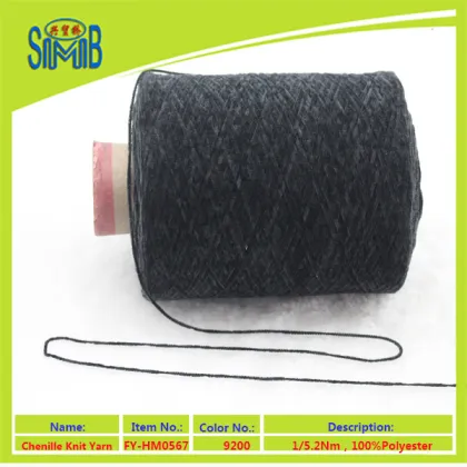 international global traders supply topdyed yarn origin China 100% polyester chenille knitting yarn