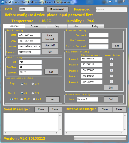 Gsm Temperature Log And Alarm Device Email Log Function Designed, High ...