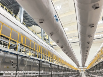 Sistema avanzato di condotti isolati per ambienti con batterie industriali