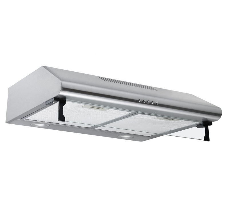 CE Approval 600mm Push Button Smoke Grease Extractors Cooker Hoods/Under Cabinet Black Kitchen Range Cooker Hood